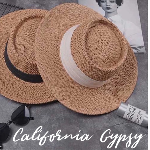 Woven Raffia Bohemian Ribbon Hat - Picture 5 of 10